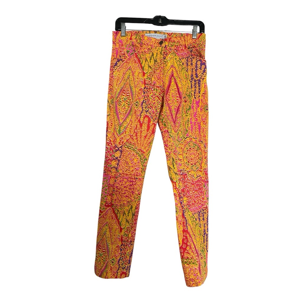 Gretchen Scott Gripe Less Magic Carpet Hot Orange Women’s Jeans Size S